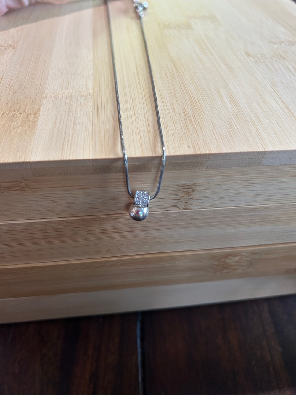 Brighton Meridian Sterling Silver Pendant Necklace with CZ Accents - Silver